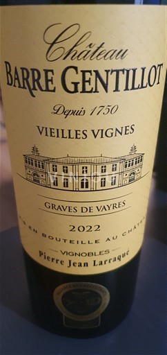 Bordeaux Graves-de-vayres Larraqué Graves de Vayres Barre Gentillot 2022