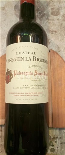 Bordeaux Puisseguin-Saint-Émilion Château Puisseguin La Rigodonne 2012