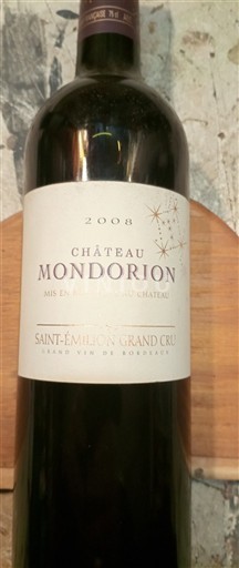 Bordeaux Saint-Émilion Grand Cru Grand Cru Château Mondorion 2008