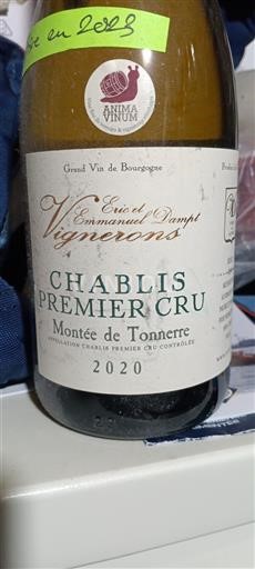 Burgundi Chablis Premier Cru Eric et Emmanuel Dampt Montée de Tonnerre 2020