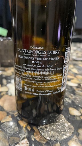 Linguadoca e Rossiglione Côtes de Thongue Domaine Saint-Georges d'Ibry Chardonnay Vieilles Vignes 2024