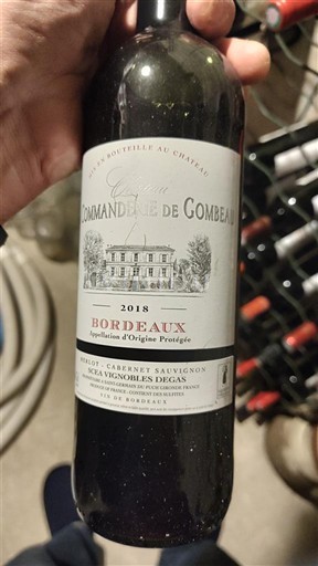 Bordeaux Château Commanderie de Gombeau 2018