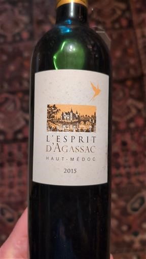 Bordéus Haut-Médoc Château Agassac L'Esprit d'Agassac 2015