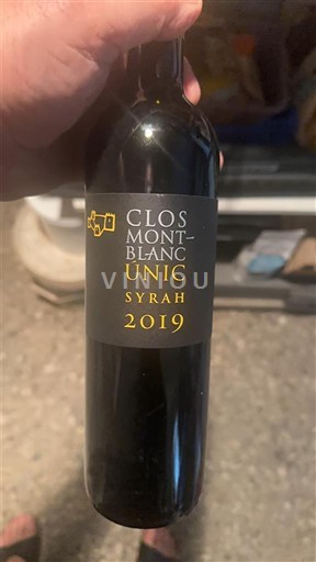 Cataluña Conca de Barberà Clos Montblanc Unic Syrah 2019