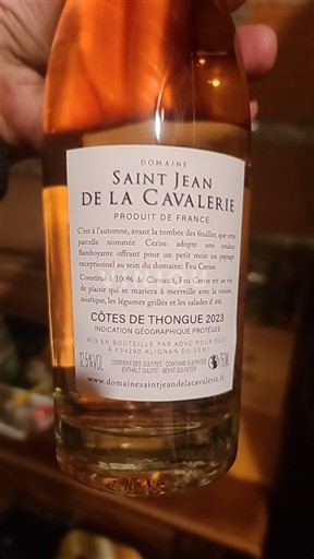 Linguadoca e Rossiglione Côtes de Thongue Domaine Saint Jean de la Cavalerie Feu Cerise 2023