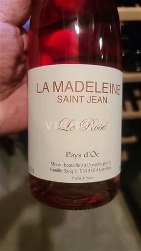 Languedoc a Roussillon Pays d'Oc La Madeleine Saint Jean Le Rosé 2022