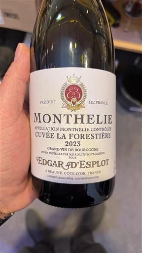 Burgundy Monthélie Edgar d'Esplot La Forestière 2023