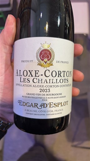 Borgonha Aloxe-Corton Edgar d'Esplot Les Chaillots 2023