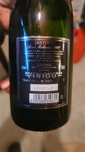 Valle del Loira Saumur Bouvet-Ladubay Instinct Brut Millésime 2017