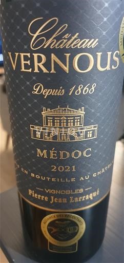 Bordeaux Médoc Vernous 2021