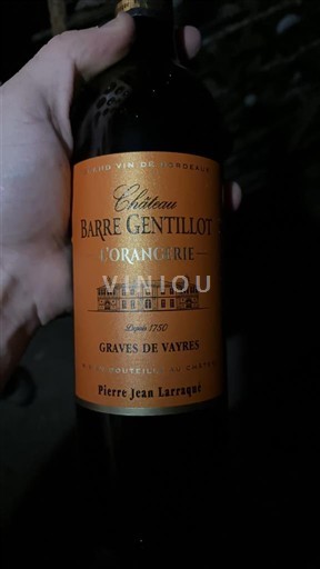 Bordeaux Graves-de-vayres Château Barre Gentillot L'Orangerie 2020