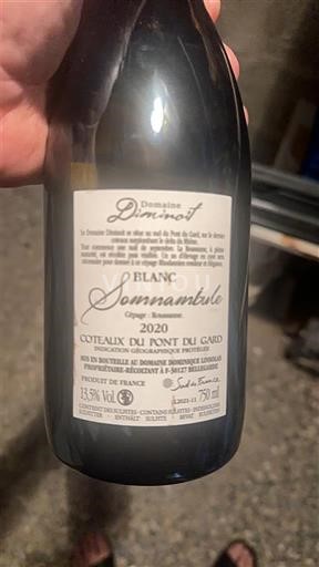 Languedoc in Roussillon Coteaux du Pont du Gard Domaine Masot Somnambule 2020