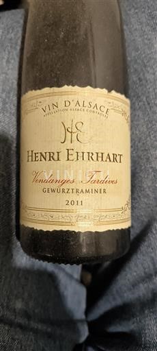 Vine Blanc moelleux Vendanges Tardives Gewurztraminer Henri Ehrhart 2011 Frankrig Alsace Vin de France Vendanges Tardives