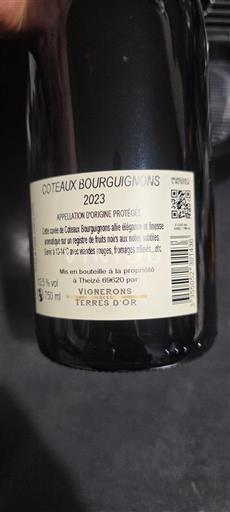 Burgundija Burgundska gricevja Vignerons Terres d'Or 2023
