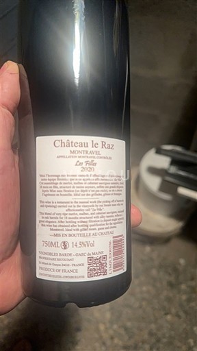 Southwest Montravel Château Le Raz Les Filles 2020