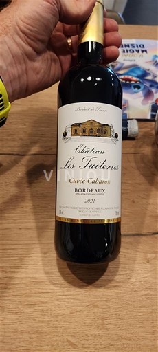 Bordeaux Château Les Tuileries Cabernet 2021