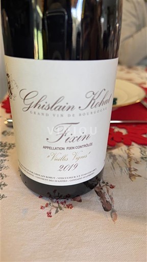 Borgoña Fixin Ghislain Kohut Vieilles Vignes 2019