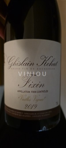 Burgundsko Fixin Ghislain Kohut Vieilles Vignes 2019