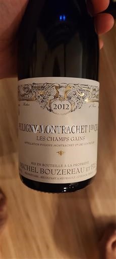 Burgundi Puligny-montrachet Premier Cru Michel Bouzereau et Fils Les Champs Gains 2012