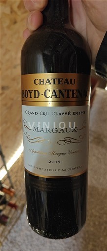 Bordeaux Margaux Grand Cru Château Boyd-Cantenac 2018