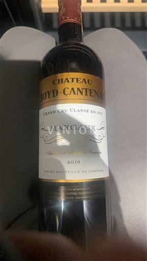 Bordeaux Margaux Grand Cru Château Boyd-Cantenac 2018