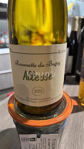 Viner Blanc sec Altesse Roux 2023 Frankrike Savoie och Bugey Roussette de Bugey AOC
