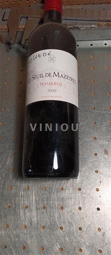 Bordeaux Pomerol Le Seuil de Mazeyres 2020