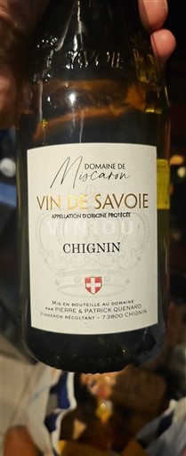 Saboia e Bugey Chignin Domaine Miquart 2024