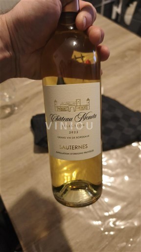 Bordeaux Sauternes Château Menota Sélection 2022