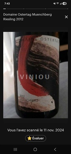 Alsace Unspecified Grand Cru Domaine Ostertag Muenchberg 2012