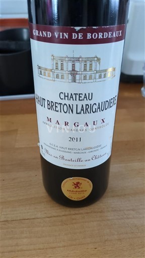 Bordeaux Margaux Château Haut Breton Larigaudière 2011