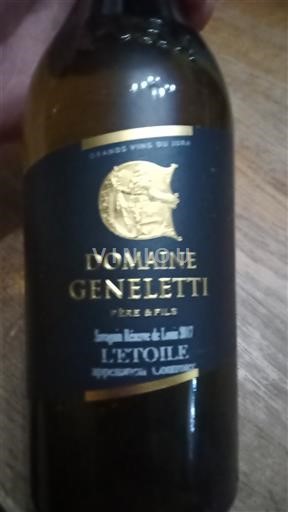 Jura L'Étoile Domaine GENELETTI Jacques réserve de Louis XIII 2017