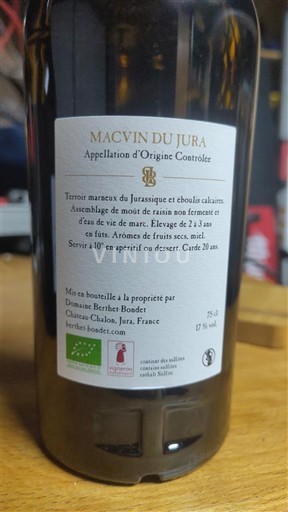 Jura Macvin-du-Jura Domaine Berthet-Bondet Non-Vintage