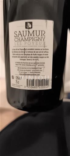 Loiren laakso Saumur-champigny Les Poyeux Ei vuosikertaa