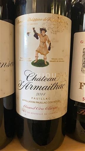 Bordoja Pauillac Château Armailhac 2014