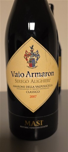 Vêneto Não especificado Masi Serego Alighieri Vaio Armaron 2007