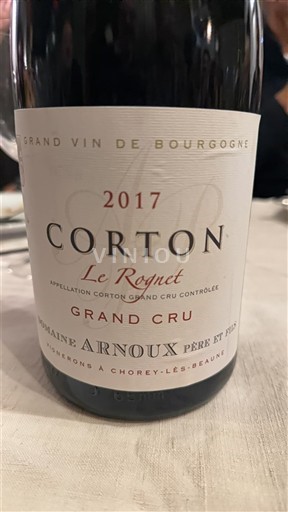 Borgoña Corton Grand Cru Domaine Arnoux Père et Fils Le Rognet 2017
