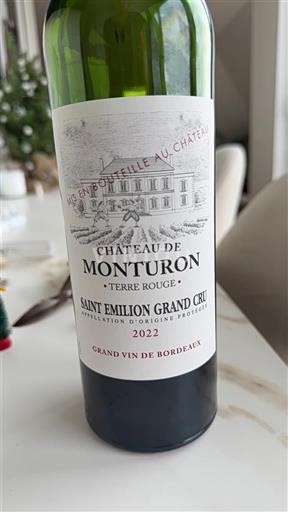 Bordeaux Saint-Émilion Grand Cru Château Monturon Terre rouge 2022