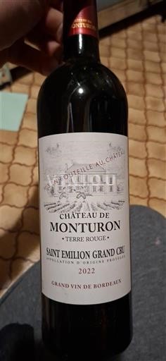 Бордо Сент-Емільйон Гран Крю Château Monturon Terre rouge 2022