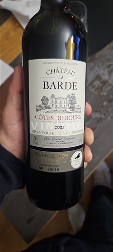 Bordéus Côtes-de-bourg Château La Barde 2022