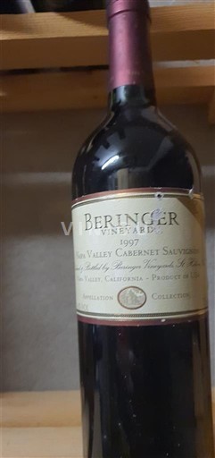 Californische AVA's Napa Valley Beringer Vineyard Napa Valley Cabernet Sauvignon 1997