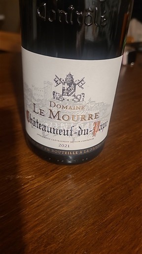Wijnen Rouge sec Domaine Le Mourre 2021 Frankrijk Rhônevallei Châteauneuf-du-Pape AOC