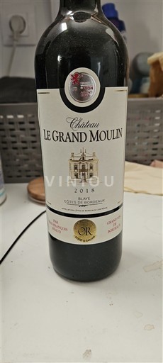 Bordéus Côtes-de-Blaye Château Le Grand Moulin 2018