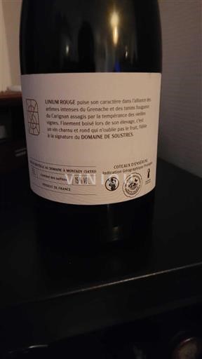 Languedoc in Roussillon Coteaux d'Ensérune Domaine Soustres Linum Rouge 2022