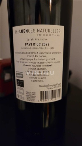 Languedoc ja Roussillon Pays d'Oc Claude Vialade Influences Naturelles 2022