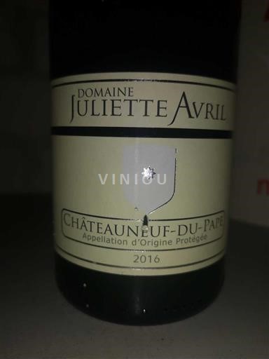 Lugina e Ronës Châteauneuf-du-Pape Domaine Juliette Avril 2016