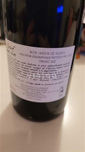 Languedoc a Roussillon Pays d'Oc Mon Jardin de Vignes Soif de vin 2022