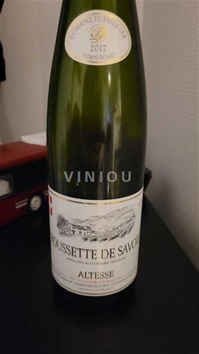 Savoie en Bugey Roussette de Savoie Domaine Pasquier 2017