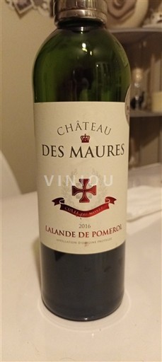 Bordeaux Lalande-de-Pomerol Château S Maures 2016