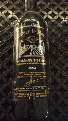 Bordeaux Bordeaux Supérieur Château Le May Sélection J.B. Teillet 2002